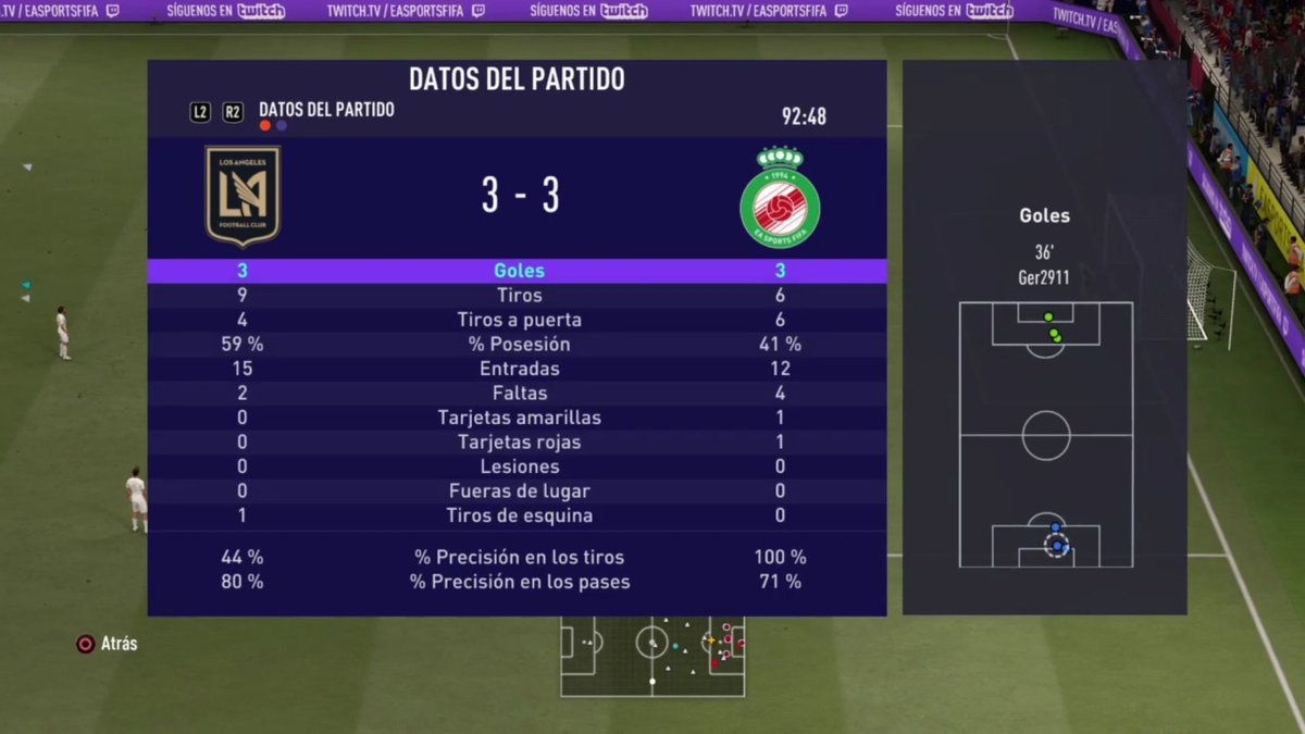 MetaTeamGaming's tweet image. Resultados por La Liguilla de 
@IESAFIFAar 🇦🇷
El equipo sumo puntos claves está jornada de cara a lo que queda, 4 de 6.💪🏻

📅Fecha 5
Vs La Bula
⚽️3-3😐↔️ 

📅Fecha 6
Vs SUB 15 FC (WO)
⚽️1-0 🙂✅

#FIFA21 #ClubesPro #FIFA 
#ProClubs #SomosMeta
