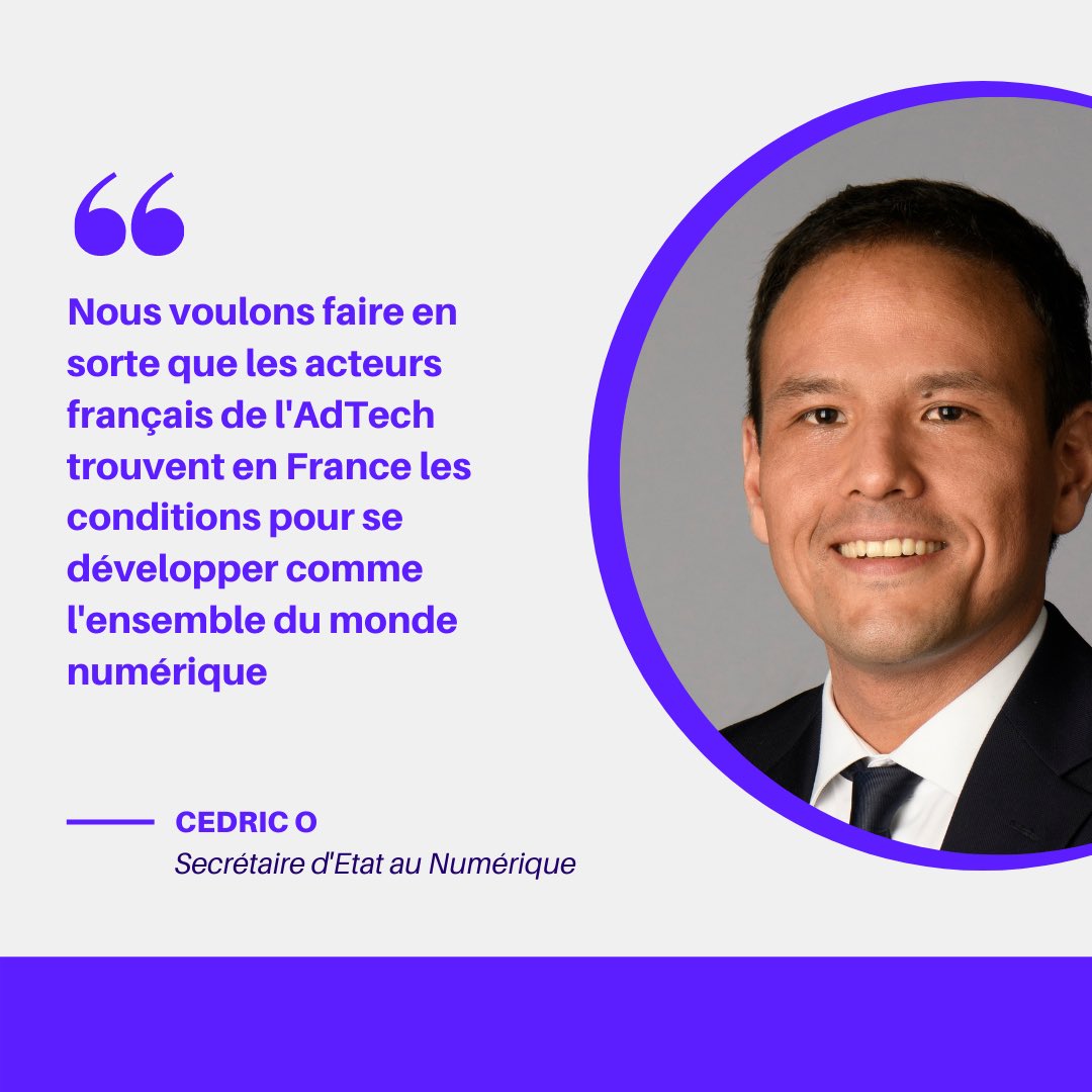 V_deSaintPierre's tweet image. « Nous voulons faire en sorte que les acteurs français de l’AdTech trouvent en France les conditions pour se développer comme l’ensemble du monde numérique » 

-Cédric O, suite à son intervention pour tous les acteurs de l’ #AdTechSummit20 

#IABFrance #IIM #CSSM6