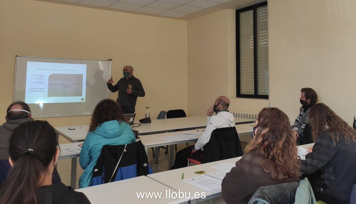 info_llobu's tweet photo. Algunas imágenes del curso "Turismo lobero" que hemos impartido en la Sierra de la Culebra. La acción formativa está enmarcada en el bloque de cursos "Fauna y Turismo" promovido por la Consejería de Turismo de la Junta de Castilla y León y la organización es de @guhekoleon https://t.co/RK9LTMqL80