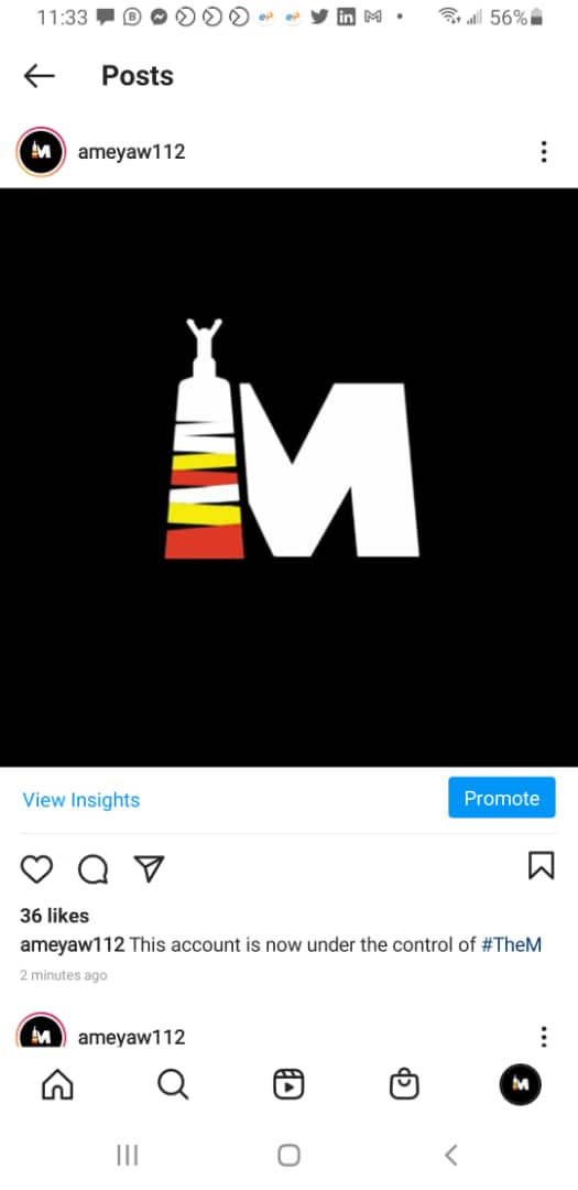 Wow! It seems @ameyaw112 had his Instagram hacked during a live interview with big brother naija housemate @symply_tacha. Tacha's page was also hacked . This is the the message the hackers left https://t.co/fEpePgksQq