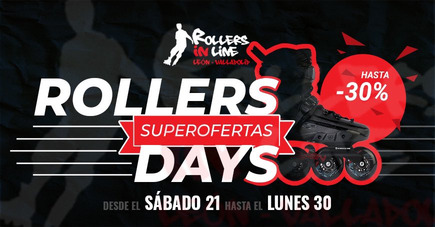 RollersInLine's tweet photo. 💥ROLLERS DAYS💥

Los días más esperados llegan a #rollersinlineleon #rollersinlinevalladolid y en nuestra web:

➡️➡️https://t.co/HWa5NMKLGQ⬅️⬅️

✅Desde el 21 de noviembre hasta el 30 de noviembre❗️

✅Descuentos de hasta el 30% en stock disponible!

⚠️NO TE LO PIERDAS!⚠️ https://t.co/qWWju5Z2Gq