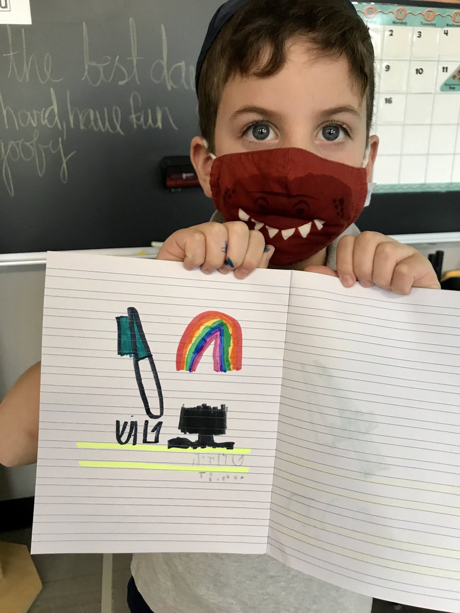 ShiraWaldman's tweet photo. Taking the alef-bet to the next level, Kindergarten Ss @The_OJCS are printing words that start with Tet #The_OJCSDifference #LearningHebrew https://t.co/w46d3tZ35l