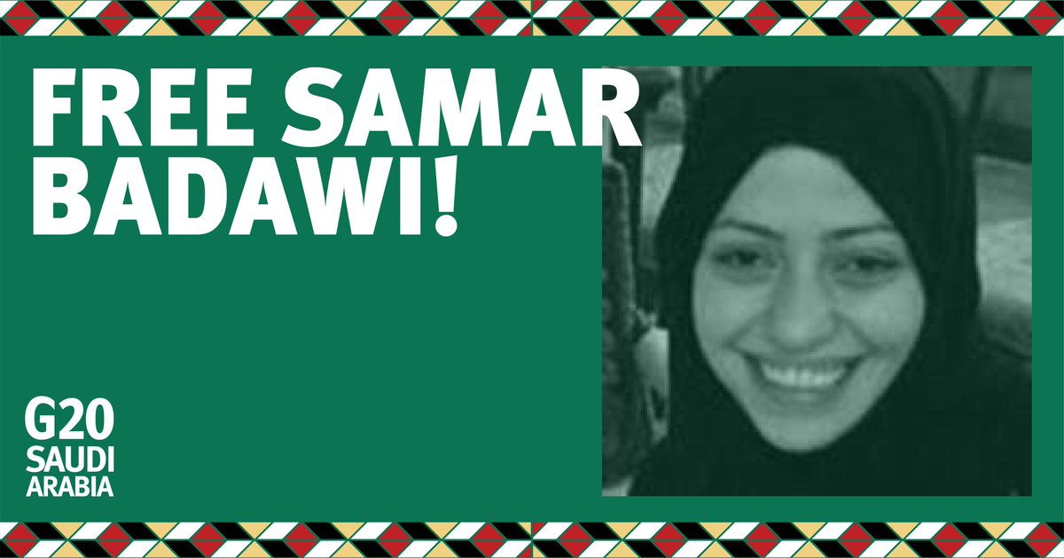+ @samarbadawi15, a leading Saudi human rights activist and one of the first women to petition her government for the right to drive as well as vote and run in local elections