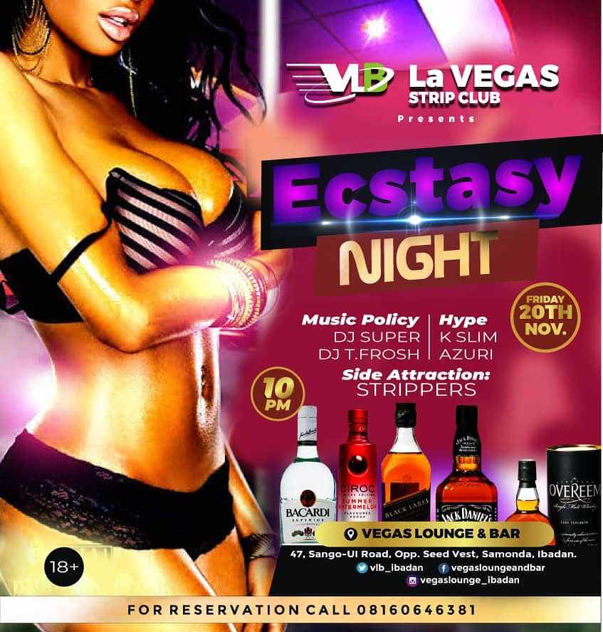 VLB_Ibadan's tweet photo. Mo fi oruko oremi Vegas Strip Club bo la si ri. Vegas strip club fe se  Ecstasy night loni. Oma bahd,  gaan, gidi, gidi gidi gan deni. Oma nasty😋
We bring it back again in another dimension. 🥂 you not here, you nowhere!!!

#Zlatan #Yabasi Omah Lay Whatsapp https://t.co/3AoE7CYVIe