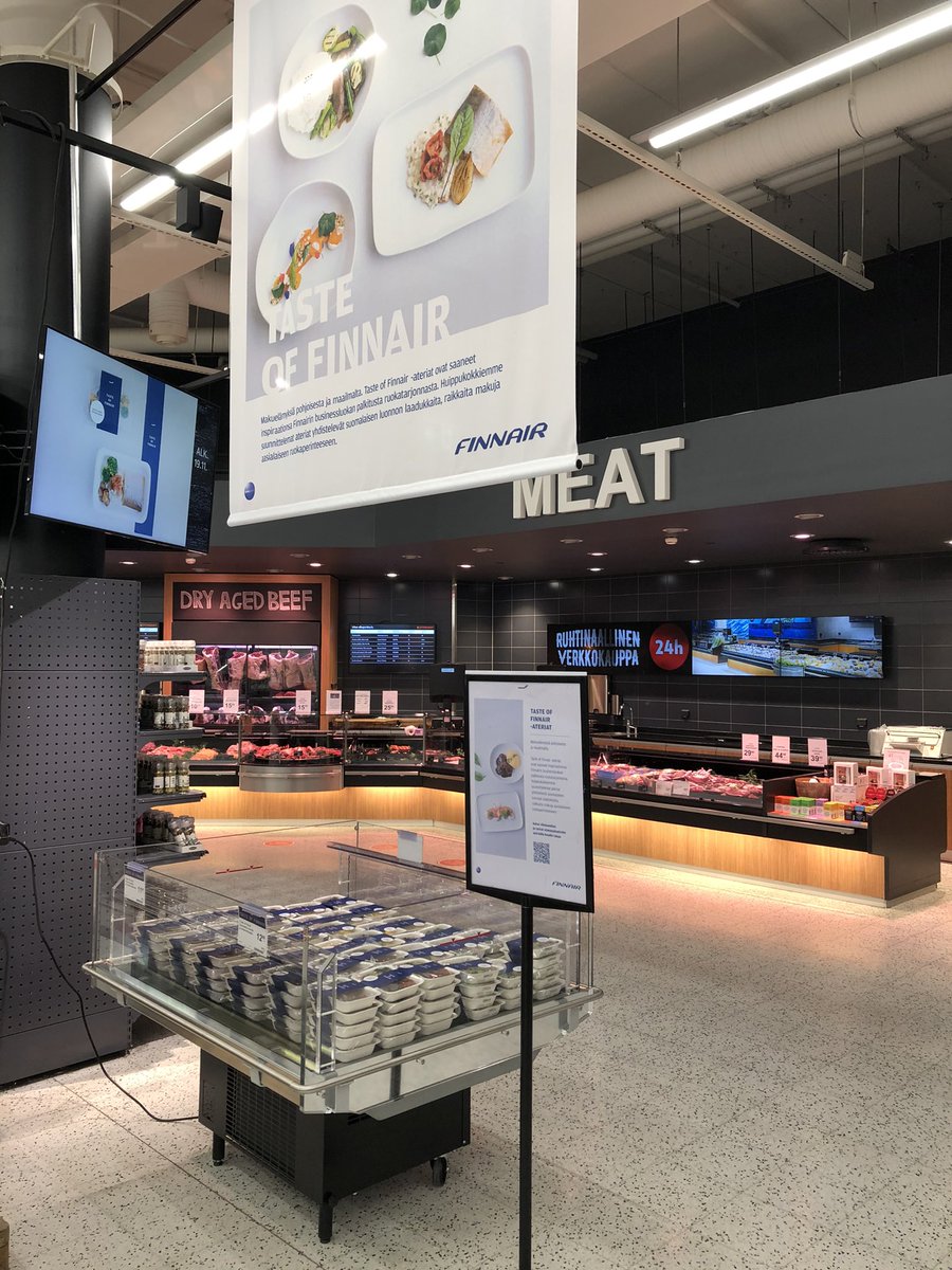 vb_karlson's tweet photo. Taste of Finnair ateriat ovat nyt laskeutuneet myös @Kcitymarket Iso-Omenaan ✈️ Tervetuloa hakemaan oman maun mukaan matkaeväät viikonlopun etämatkalle! #finnair #tasteoffinnair #finnairkitchen #kcitymarket https://t.co/CcXw2dflOk