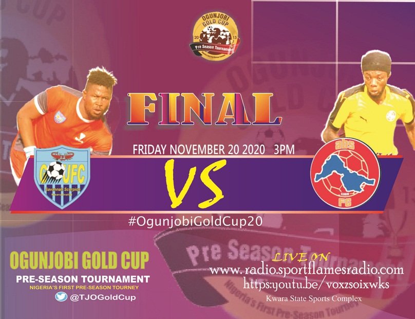 SportFlames_'s tweet photo. #OgunjobiGoldCup20Final #OgunjobiGoldCup20Final #OgunjobiGoldCup20Final 

Click, Connect and Listen to Live Updates and Commentaries on Sportflames Radio 

https://t.co/WtvmxexYYl

🕒 ↔️3pm
🕹↔️ Kwara State Sports Complex 
#GOMABS https://t.co/RfSV52FugO