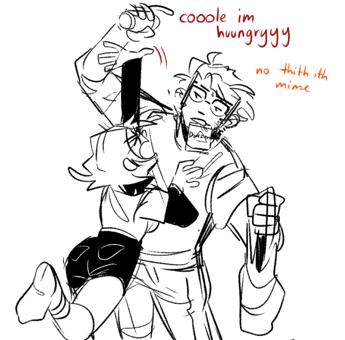 Hi after cramming a bunch of schoolwork I imploded and drew my OCs. 