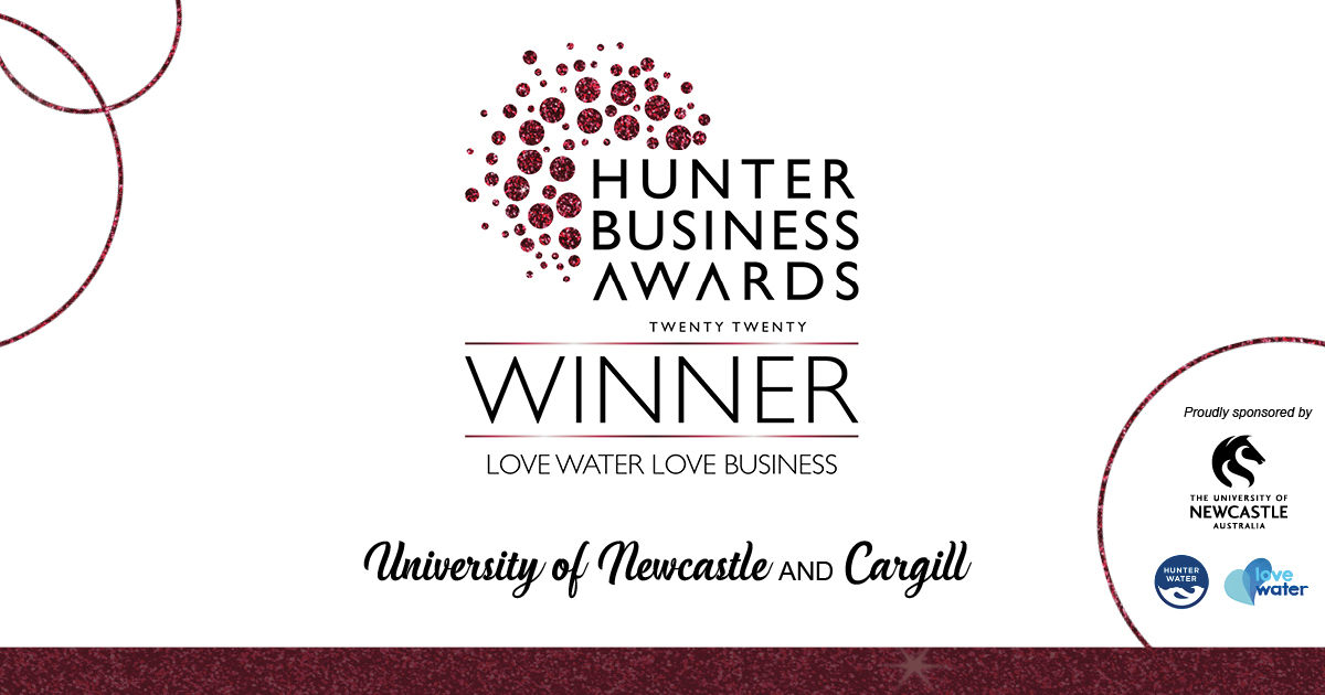 HunterBiz's tweet image. Congratulations to our dual winners Cargill and The University of Newcastle, Australia for winning the 2020 Love Water Love Business Award! 
Proudly sponsored by Hunter Water 
#hunterbusinessawards #hunterbusinesschamber #HunterBiz #businessawards