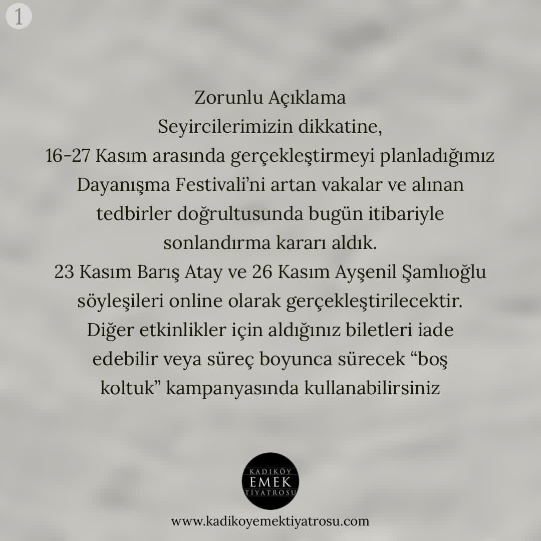 kadikoyemek's tweet photo. Seyircilerimizin Dikkatine! https://t.co/14hhacPRVS