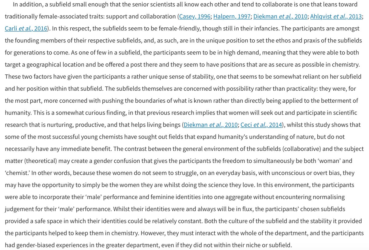 Such spaces allow women to reconcile their personal identities with their professional ones. 5/