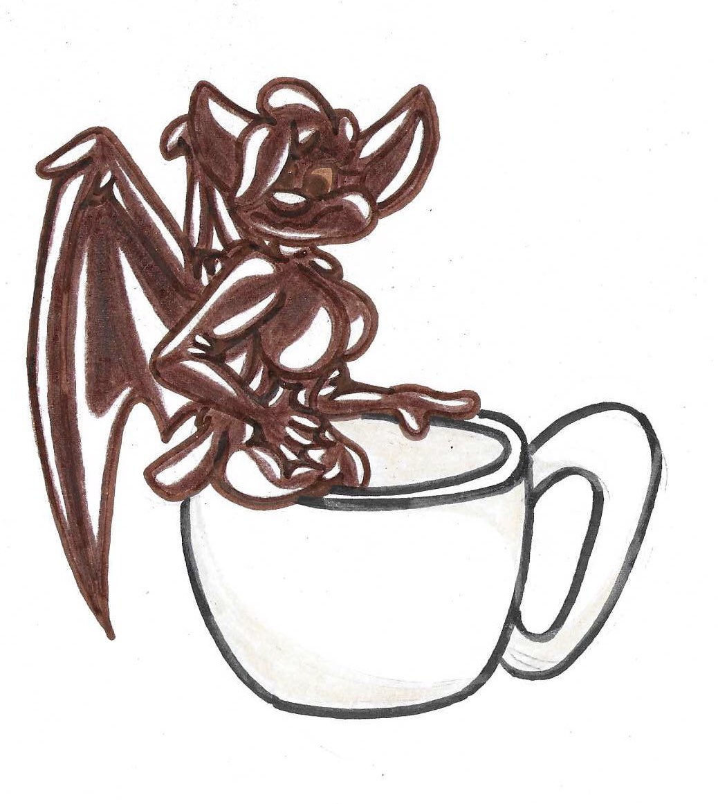 IndustriesKieli's tweet photo. Commission for @eevee431 who’s sporting a coffee themed bat suit! #furry #furryart #codeheart #fursona #bat #coffee #rubber #latex #shiny #squeaky #rubbersuit #latexsuit #mug https://t.co/LbEQNFOnEq