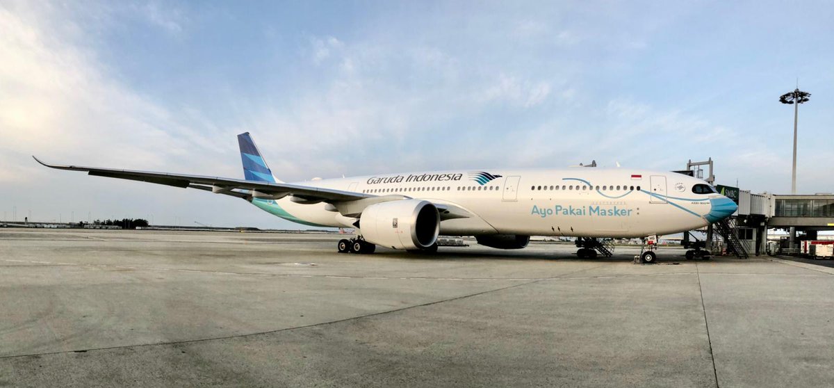 Welcome to Osaka, Japan for Airbus A330-900neo with #MaskOn livery
