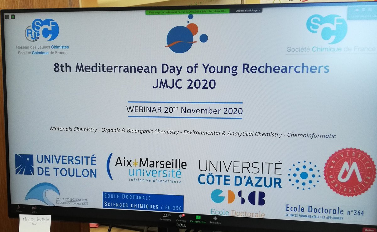 Ready to follow talks and to present my poster during the 8th Mediterranean Day of Young Researchers JMJC 2020 webinar! #chemistry #congress #webinar #jmjc2020