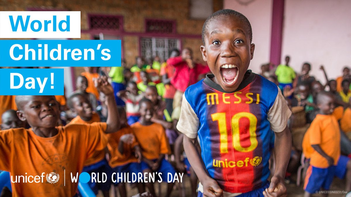 UNESCO's tweet photo. 🎉Happy #WorldChildrensDay! 🎉

Every child deserves to be safe, healthy and supported, with a chance to learn and choose the future they deserve.

We're joining @UNICEF in celebrating the universal rights of every child to go to school &amp; raise their voice. https://t.co/3oVrJL7xoo