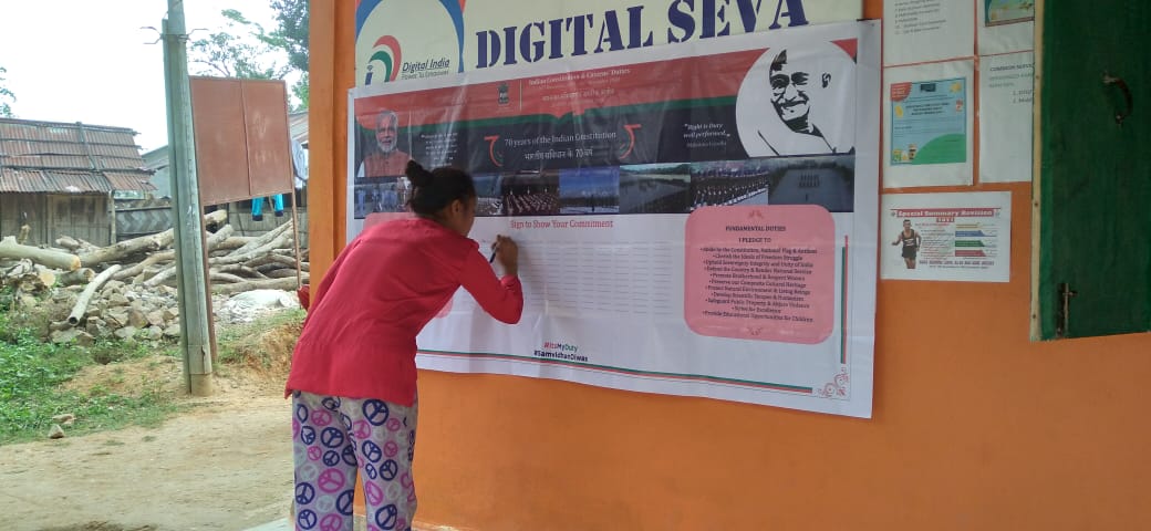 l_Smrity's tweet photo. Citizens duty awareness program (CDAP) signature campaign at Dawa Chipit CSC digital village, Meghalaya. @CSCegov_ @CSCMeghalaya @DoJ_India https://t.co/odb3uPgKBT