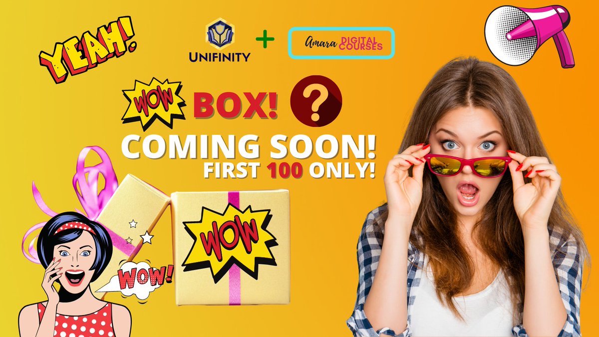 Unifinity_ph's tweet photo. Great News! 
WOW BOX are coming soon! This is Limited to the First 100 Token Sales Participants! Wow Boxes are LIMITED ONLY !

 Weekly Virtual Sessions coming soon!

 https://t.co/JcQ5gsocq9
https://t.co/S63pSl9wk7

#unifinity #rewards #education #blockchain @binance $UNYC https://t.co/nLBaHwRuEI