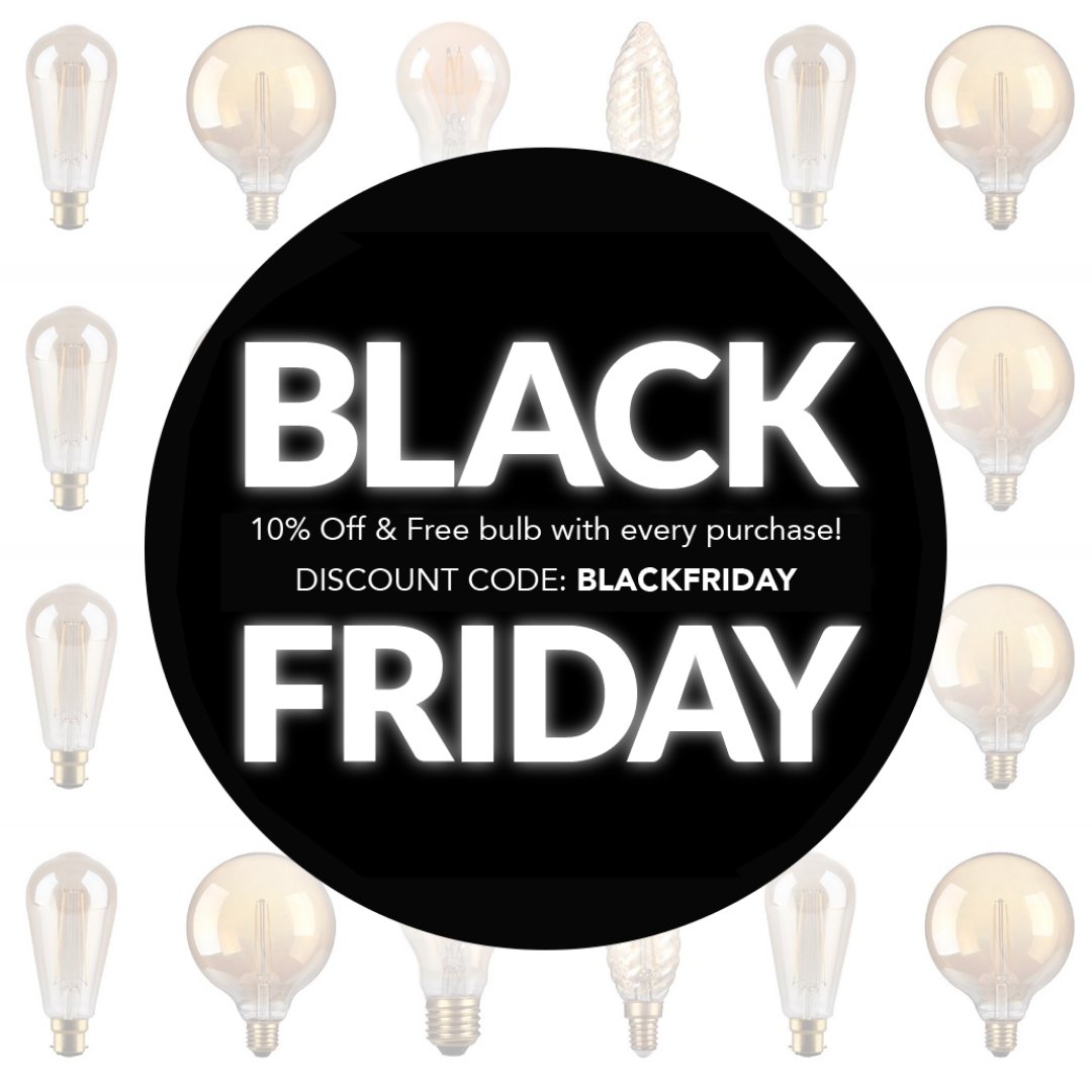 Black Friday has come early! 10% off and a free lightbulb with every purchase on our website now. Happy shopping! 😊 pendalier.co.uk Valid until 30.11.20. (Please note that sale items are excluded from this offer. All bulbs supplied are non-dimmable.)