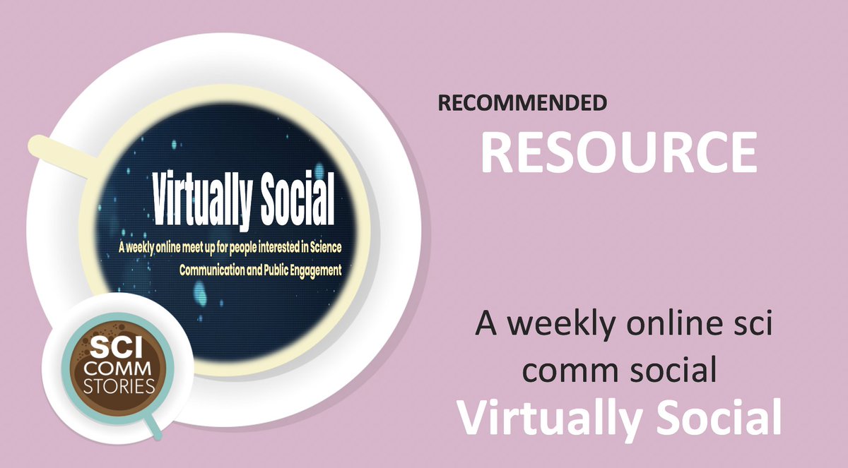It's Friday, which means it's time for our resource of the week. This week we have the Virtually Social - a weekly online scicomm social organised by <a href="/JamieBGall/">Dr Jamie Gallagher</a> 

You can catch previous sessions archived on the website! 

Click here:
jamiebgall.co.uk/virtually-soci…

#scicomm