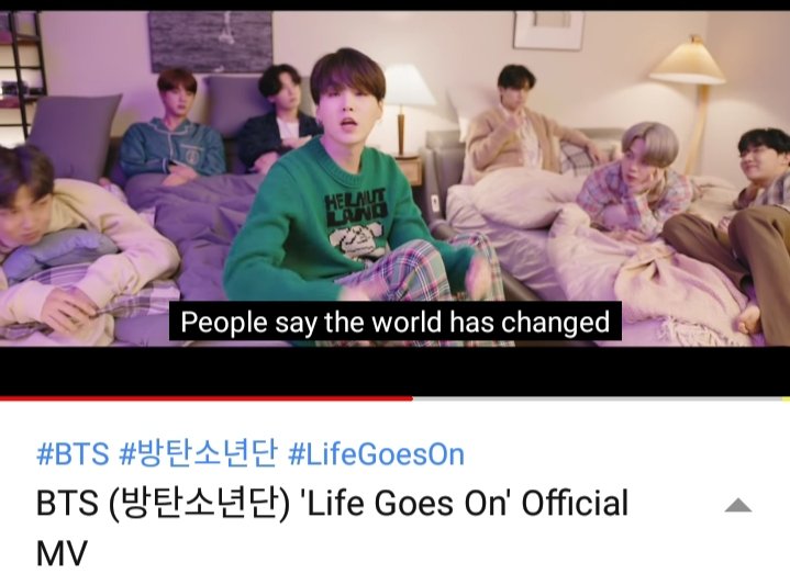 Svaajone's tweet photo. BTS "Life goes on" Official Mv
.
Min Yoongi : "Biarkan Aku katakan padamu dengan lagu ini.Orang orang bilang dunia berubah,tapi aku bersyukur antara aku(BTS) dan kau(ARMY) tidak ada yang berubah"😭💜
.
Guaa suka bgt Part bagian Suga😭😭 
#LifeGoesOnWithBTS #BEbyBTS #NewEraBEgins https://t.co/XDXmr0PfyD