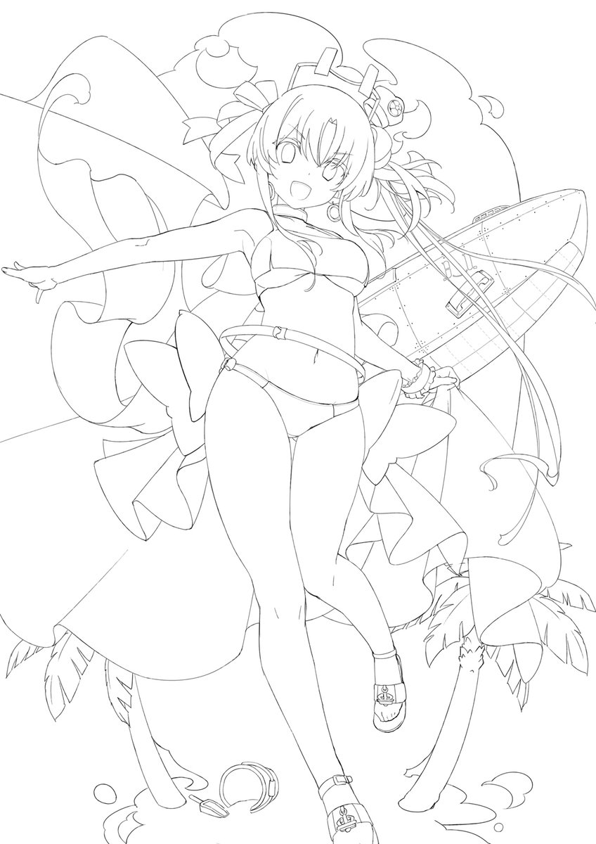 他の人の線画見られるの面白いな 参考になる 皆さん線画と塗った後を見せてく 赤りんごのイラスト