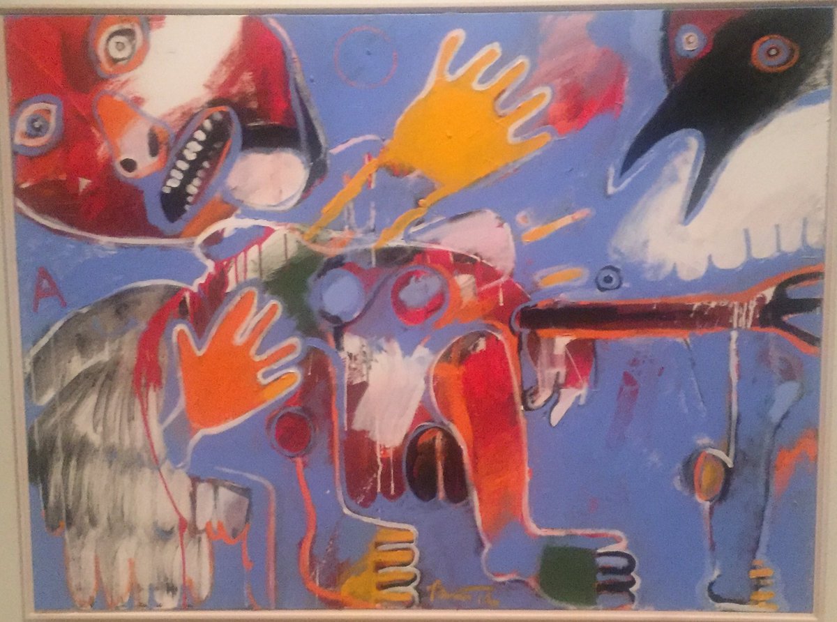 FrankMalfitano's tweet photo. PAINTINGS OF THE DAY: Works by late #NativeAmericanArtist #RickBartow from 2018 @TheAutry exhibition #NativeAmericanHeritageMonth #paintings #artwork https://t.co/FF5bVvfEQW