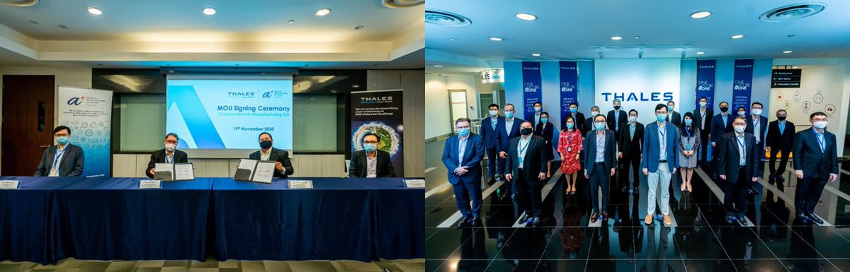 ThalesAsia's tweet image. Thales DIS is honoured to partner with @Astarhq by signing an MoU in the field of #manufacturing4.0! Let’s work towards strengthening 🇸🇬 Singapore manufacturing sector with #technologies like #AI, #robotics and data analytics.