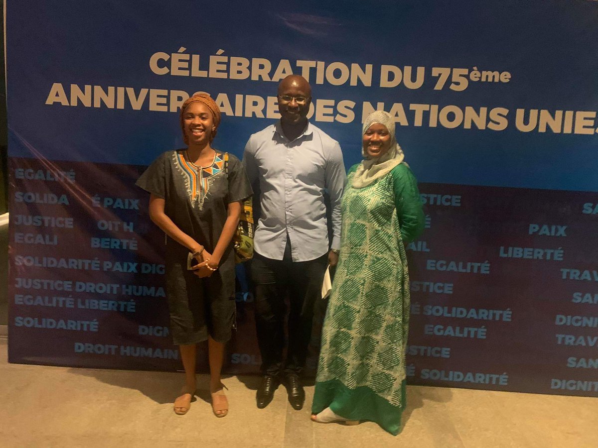 cjflguinee's tweet photo. Sous l'invitation du coordinateur du SNU, @cjflguinee a pris part à la célébration du 75 anniversaire des UN.
L'occasion de rappeler les défis mondiaux auxquels l'humanité doit faire fasse.
La question de protection des filles n'est pas restée en marge de cette rencontre.
#UN75 https://t.co/1Gy88j0xyP
