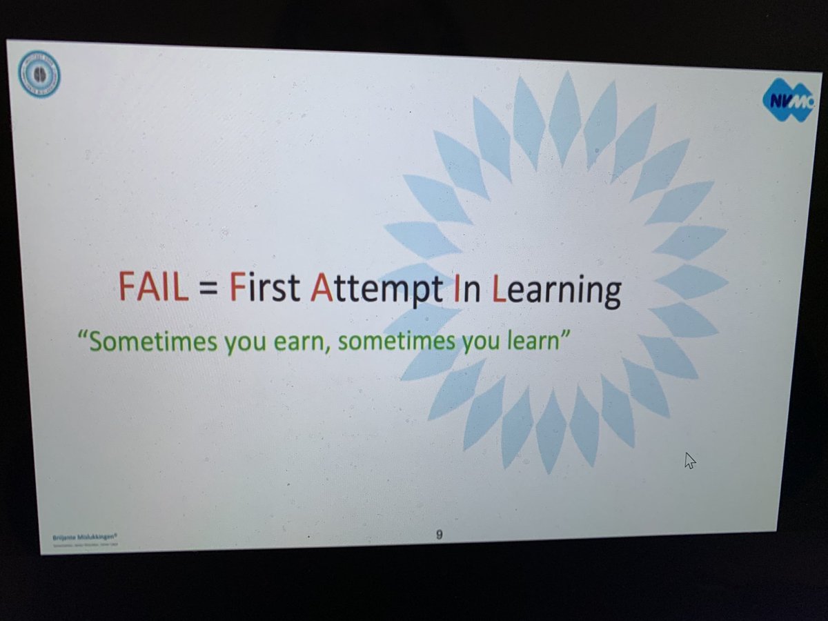 r_kusurkar's tweet photo. FAIL means First Attempt In Learning by @pauliske at #NVMO2020 #meded #failureisgood @Mentors_Borders @NVMO1972 https://t.co/udrruz0eNU