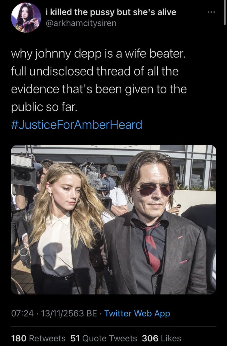 A thread debunking this thread made by Amber Heard stan because I hate liar and their manipulate way of defaming a victim.