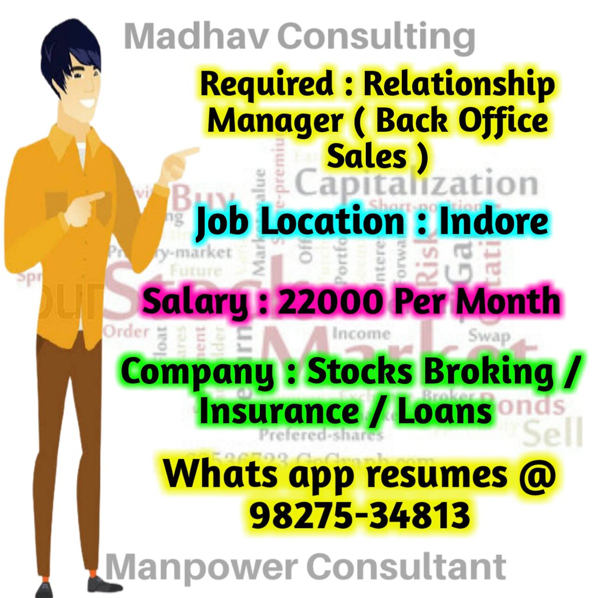MadhavCon's tweet photo. #indorejobs #jobsinindore #officejobs #insurancejobs #salesjobs #loansalesjobs #insidesalesjobs #stockbrokingjobs #financejobs https://t.co/VjP2UYTjjB