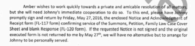 by private resolution, she means asking for penthouses, a car and utility fees + $50k a month. If this is not blackmailing, I don't know what is. This is from her extortion letter.