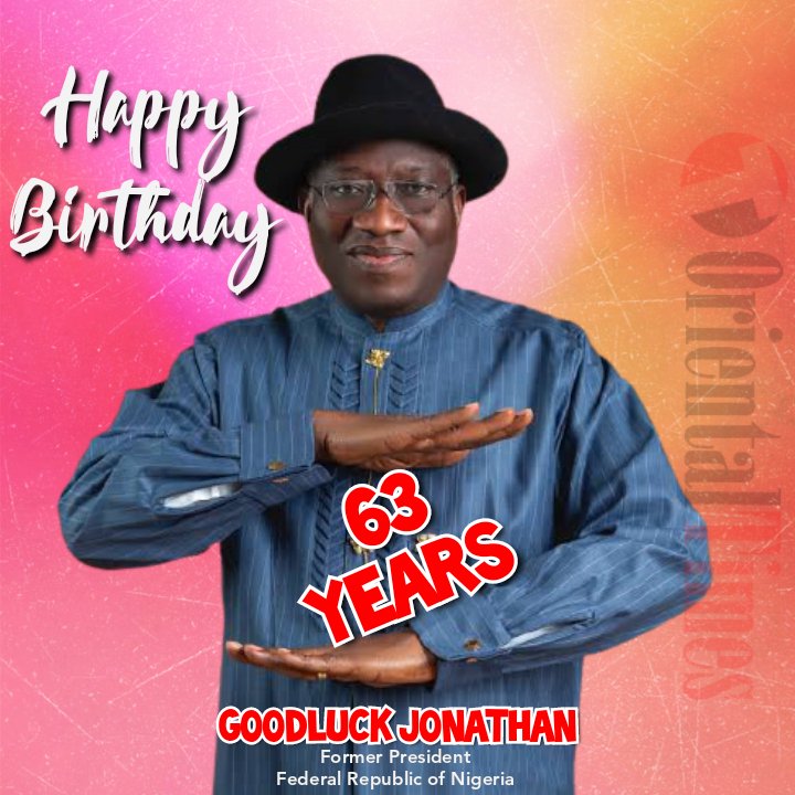 Former President, Goodluck Jonathan, Turns 63

Happy Birthday to him! 