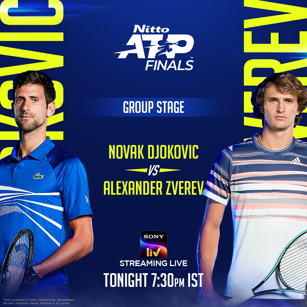 Sony LIV в Twitter „The NITTO ATP Finals Group Stage 🔥 Djokovic 🆚 Zverev 😍 🗓️ Tonight, 🕢 730 PM 📺 LIVE, on #SonyLIV Watch Here ➡️ 
