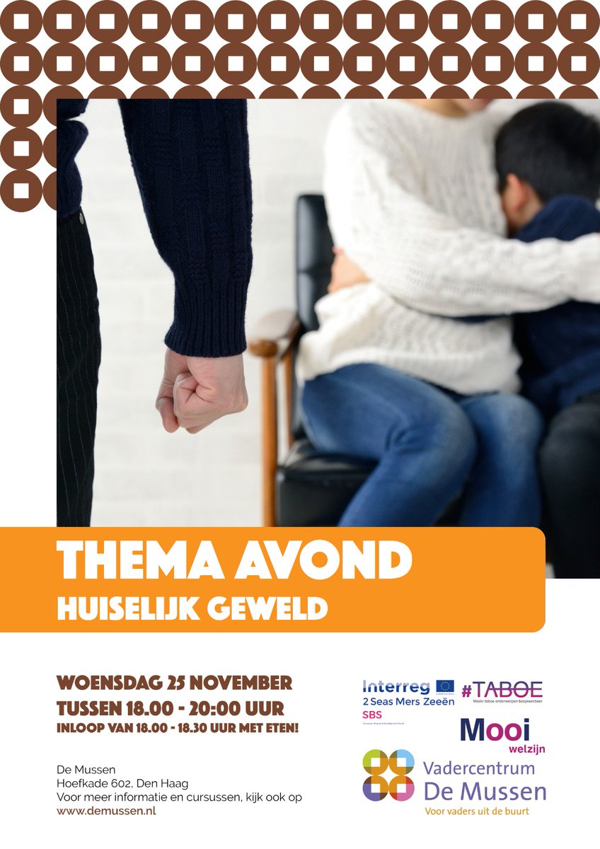 Woensdag 25 november bespreken we tijdens de thema-avond het onderwerp "Huiselijk geweld". U bent, na aanmelding, van harte welkom! We starten om 18.00 uur #huiselijkgeweld #interreg2seas #2seassbs <a href="/Mooiwelzijn/">Mooi welzijn</a> #hashtagtaboe