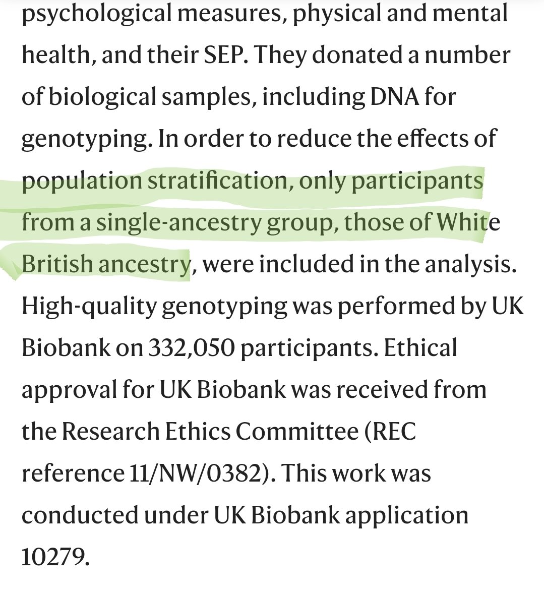 2/The paper only looked at white people of British Ancestory. No one else participated in the study. This means it was comparing White Brits to other White Brits, and that means all the people in the test that didn't have the genes for intelligence *WERE WHITE*