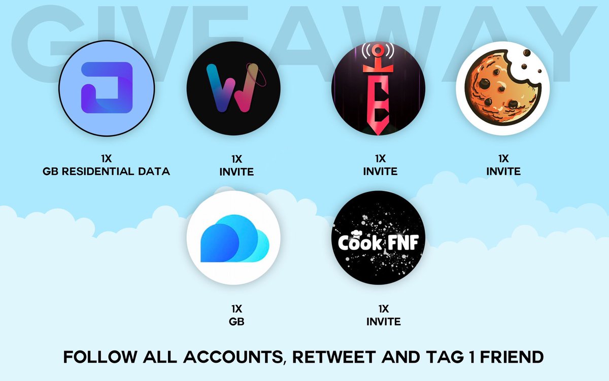 CookieNotify_'s tweet image. 🎉GIVEAWAY 🎉

ENTER TO WIN

@jellyproxies - 1x GB Residential Data
@woonotify - 1x invite
@edgeaio 1x invite
@cookiecookscg - 1x invite
@Cloud_Proxies - 1x Gb
@cookfnf - 1x invite

TO ENTER: 
Follow all tagged accounts 
RT🔄 
LIKE💜
TAG 1 FRIEND📲

ENDS ON 11/22/2020