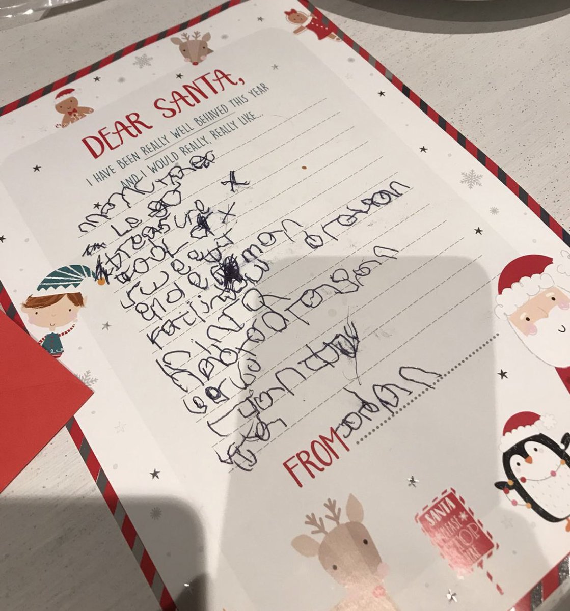 debiedwards25's tweet photo. Jordan’s writing is coming along 💫🙈 💙🌲🎅 
@st_highfield https://t.co/eVzPJjbH1T