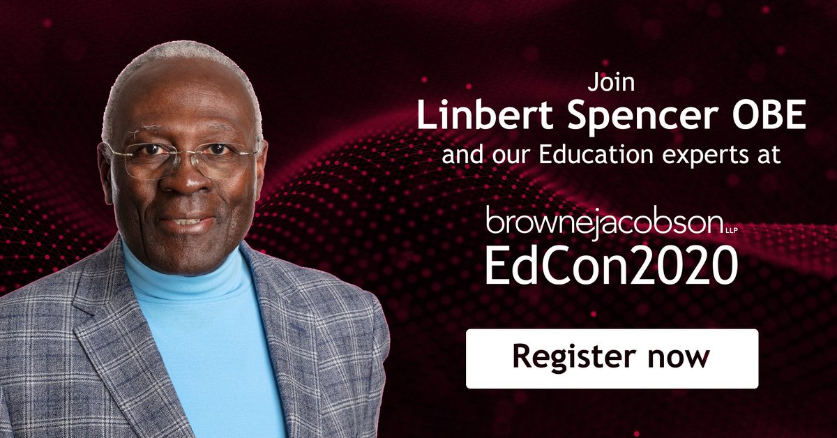 brownejacobson's tweet photo. Special guests Linbert Spencer OBE (The Diversity Pocket Book) and @MandyCoalter (Talent Architects) will be joining us at #EdCon2020 to discuss the barriers ethnic minority employees face in the workplace.

Register today: https://t.co/C5FPTndJFX

#education #schools #academies https://t.co/dBWswQXEJW