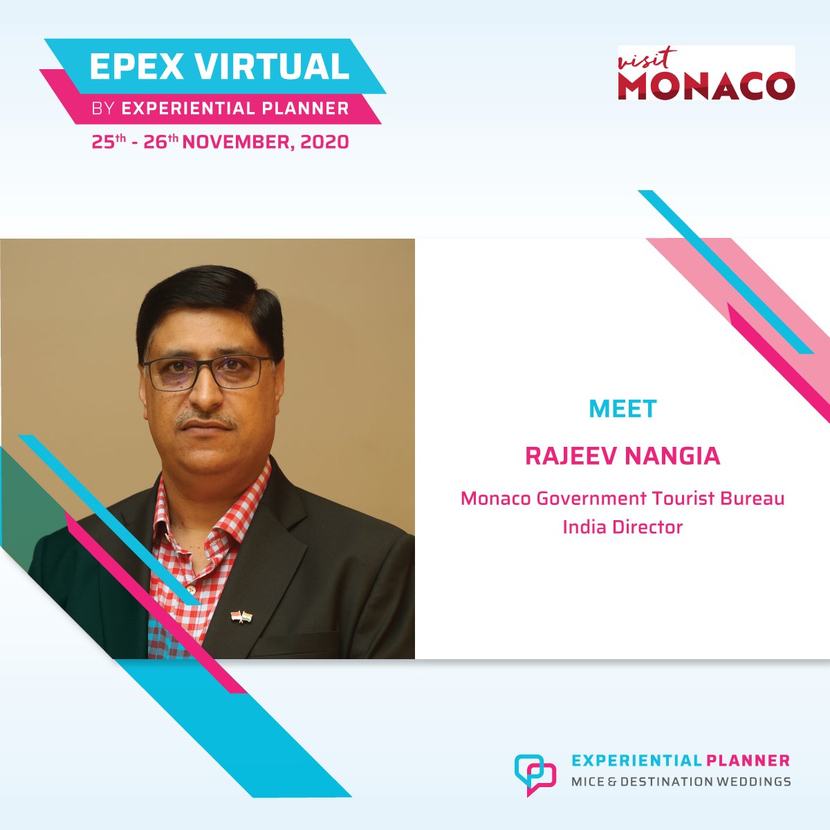 Catch-up with Visit Monaco at the upcoming EPEX Virtual Series and discuss the opportunities of hosting Events in the ‘new normal’
 
To block a meeting spot, please write to office@experientialplanner.com. Limited slots are available.

#visitmonaco #ExperientialPlanner #EPEX