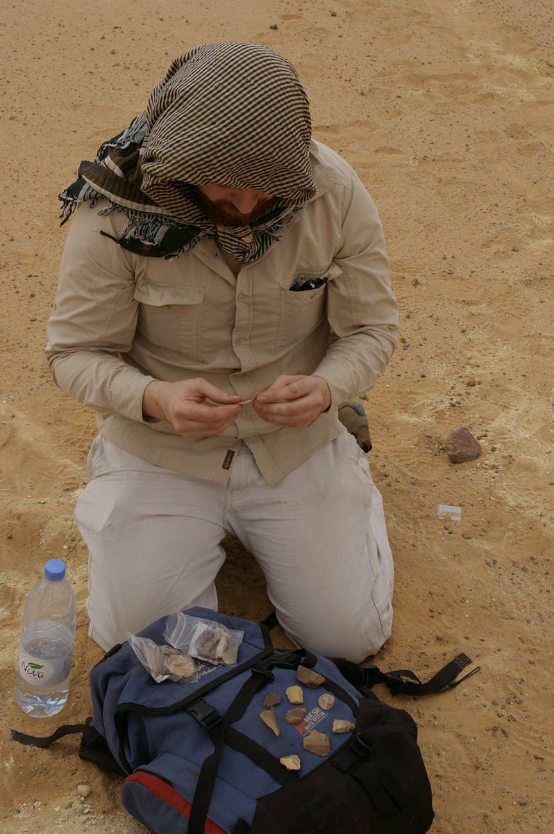 There are many stone tools on the surface, having been recently eroded from the sediments.