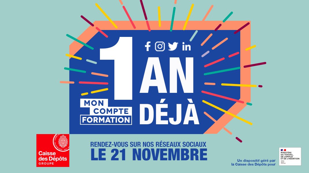Caisse Des Depots On Twitter Demain Est Un Grand Jour Moncompteformation Developpe Par Caissedesdepots Pour Travail Gouv Fetera Son 1er Anniversaire 1anmcf Ne Manquez Pas Le Rv Depart Pour 7