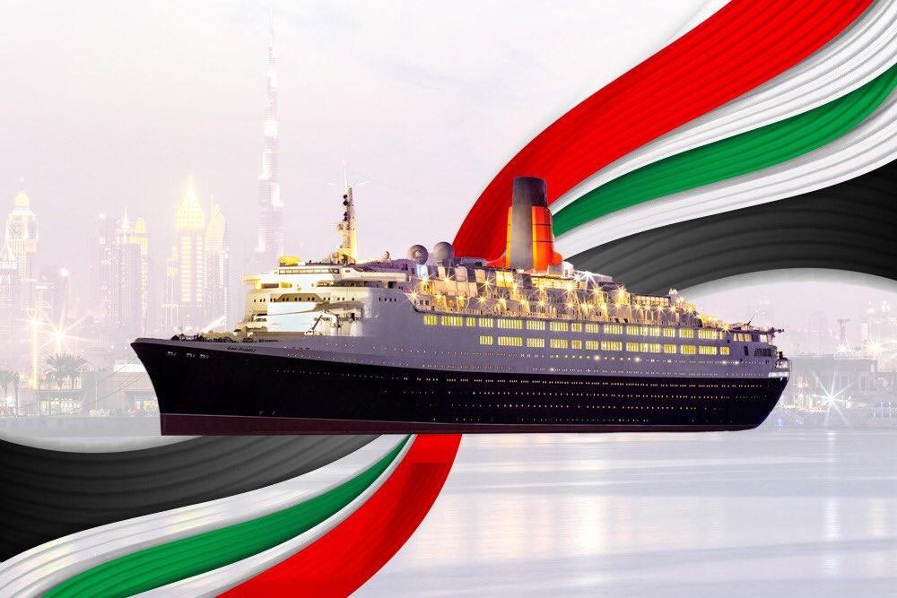 UAE 49th National Day Celebrations at the QE2 Find out more qe2.com/offers/nationa… Call +971 600500400 or email reservations@qe2.com #stillmakinghistory #qe2dubai