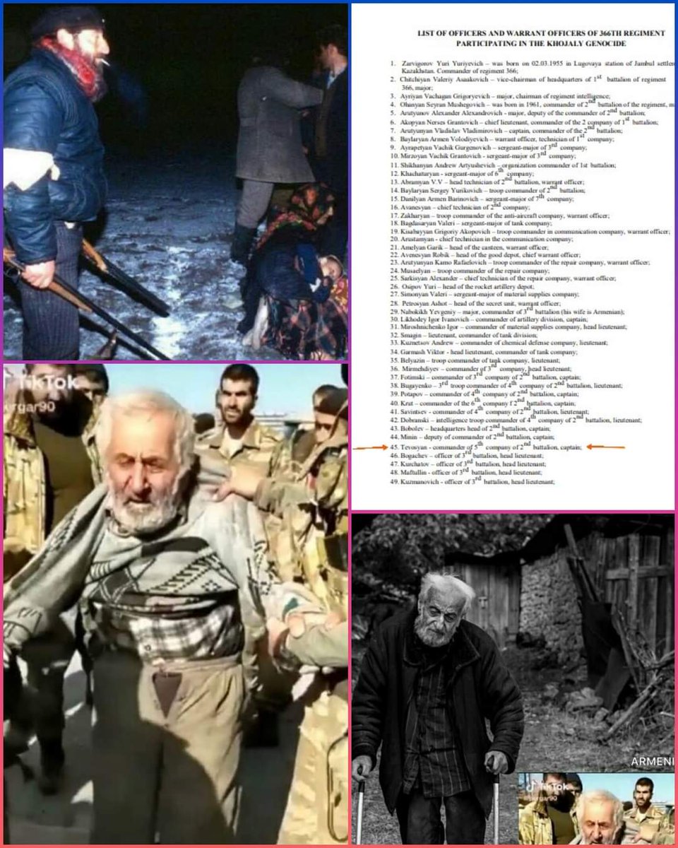 KarayevaVafa's tweet photo. @naghdalyan The identity of this person, who was captured by the military and said in our language, "What have I done to you?" Was clarified. This person was Jonik Tevosyan, the murderer of Khojaly. His code name was Jean. https://t.co/RHsugnWAFs