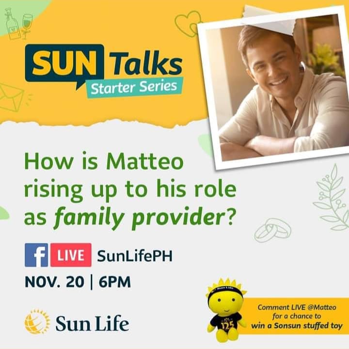tetayazana's tweet photo. Tonight with @mateoguidicelli at 6pm 
@SunLifePH facebook page 
#MatteoSunTalks 
#MakeItMutual 
Cto https://t.co/x9uTMosQyL