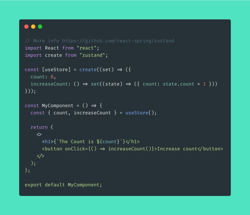 gethackteam's tweet photo. State management in React made easy with Zustand https://t.co/QwtNdH4teG https://t.co/mMYuscCM9j