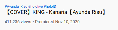 EEEYYOOOOO ~!!!
I just checked back on Youtube that the cover song has reached more than 400K views ~! ✨✨✨✨

Thank you very much for everyone who watched and it ❤️

Thank youuuuu 😳❤️

Link : youtu.be/PYzTq7YEPBI
