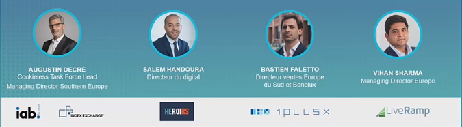 DitchiNathan's tweet image. Table ronde avec Augustin Ducré, Salem Handoura, Bastien Faletto, Vihan Sharma, autour du sujet de la publicité ciblée sans cookies tiers. Ca se passe en ce moment. #adtechsummit20 #iabfrance #iim #SEB6
