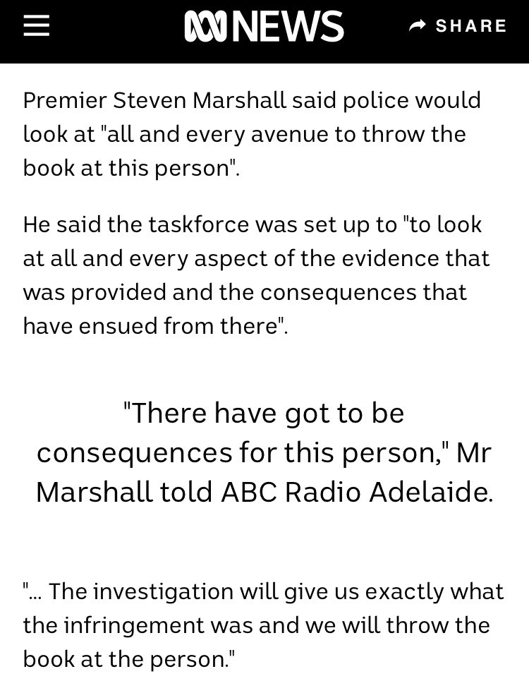 deploying 20 cops to comb the statute books until they find an offence to charge the person they want to criminalise for his bosses’ decisions. Where theres cops theres crime.