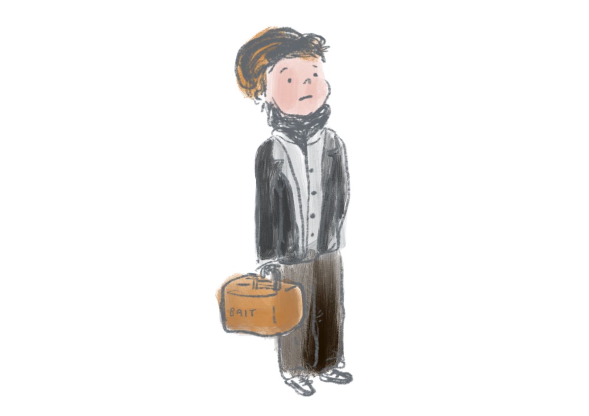 Woodhorn's tweet photo. During the #ExploreArts inspiration day, the kids discovered different spaces & stories in our #colliery #heritage site. They met a writer who was a bit flummoxed, she needed their help to create characters for a new story! #takeoverday (illustrations by @Katiedraws) https://t.co/rVTOx0G1kX