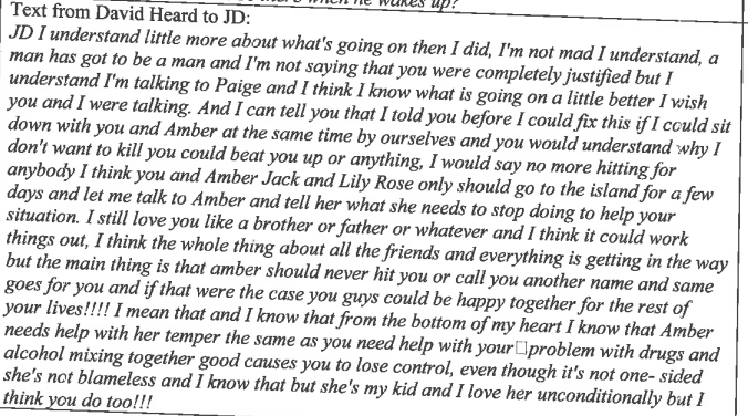 There's another thing Amber Heard fans didn't tell you that there was a text message from her own dad to Johnny regarding this incident which made it clear that Johnny did do whatever he did in self-defence.